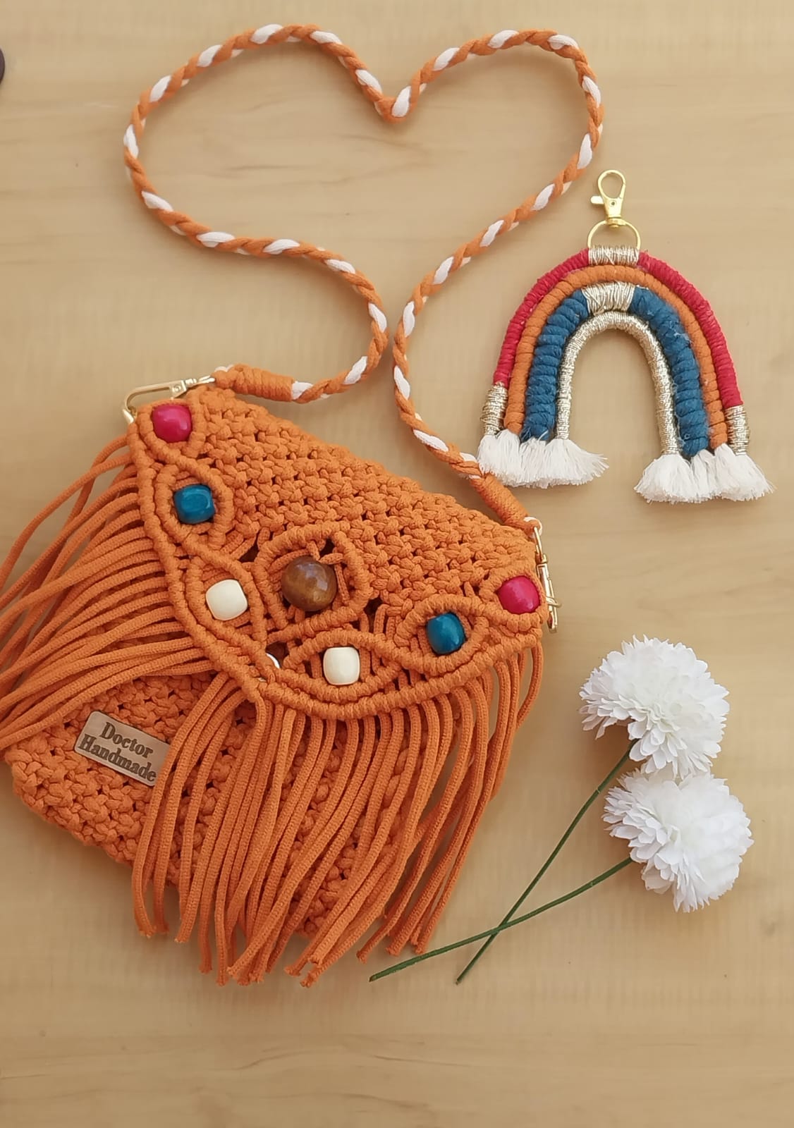 Macrame Cross Bag
