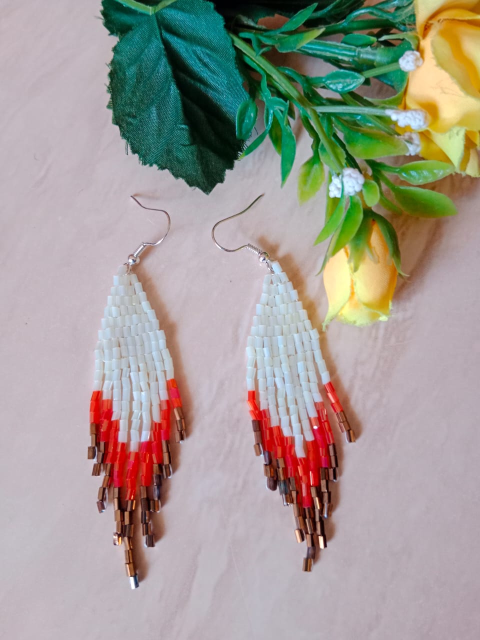 Earrings with Colorful Beads
