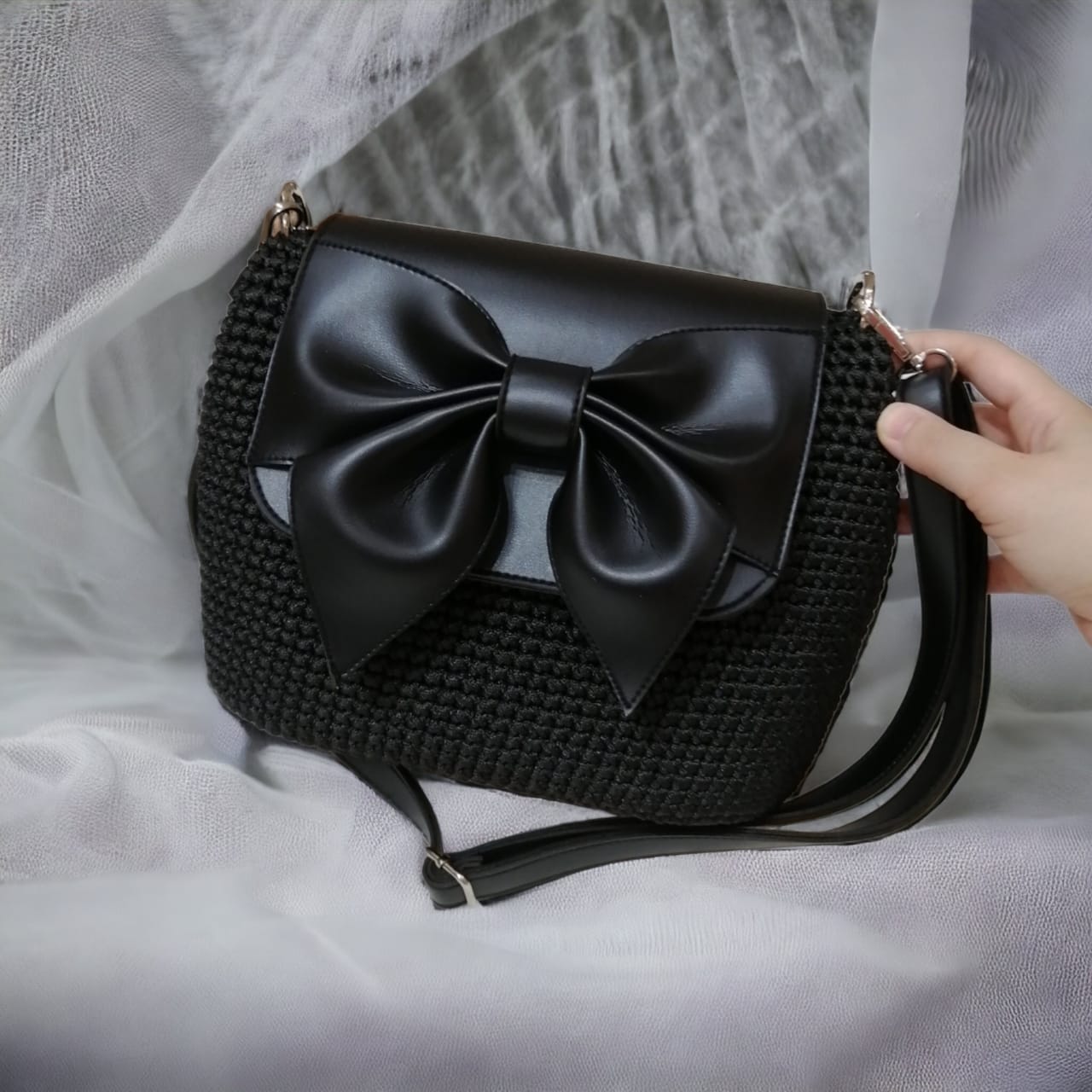 Black Bow Tie Handbag