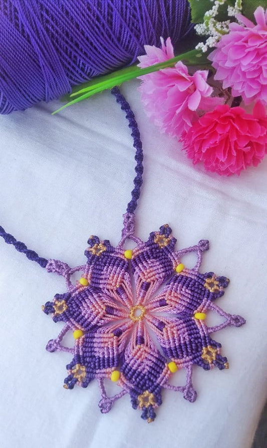 Macrame Mandala Necklace