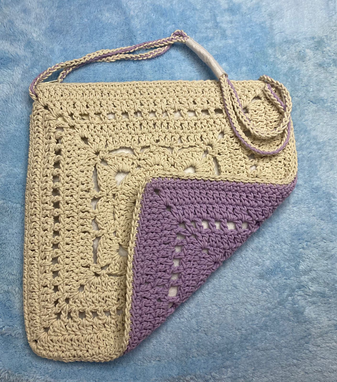 Crochet Tote Bags, Inner Linen, Multicolor