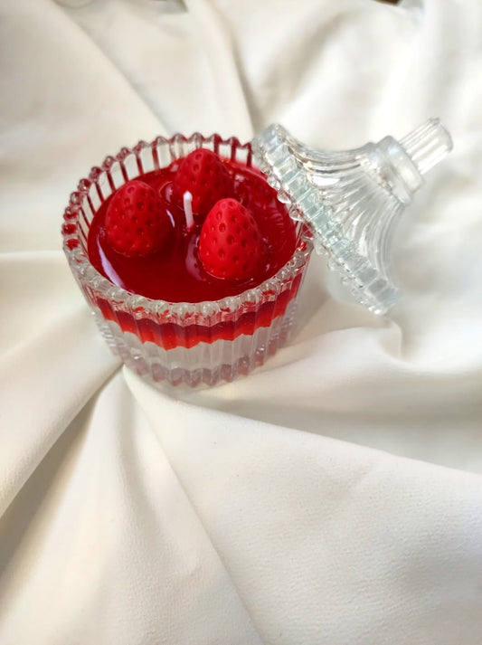 Small Strawberry Candle
